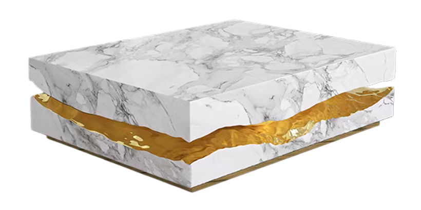 Rock Patterned Modern Light Luxury Coffee Table